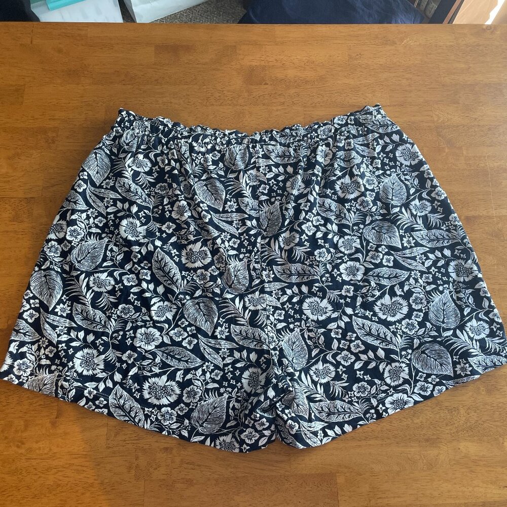 NWOT Size Large H&M blue white paperbag shorts - Picture 6 of 6